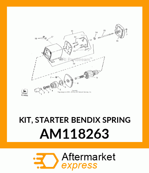 KIT, STARTER BENDIX SPRING AM118263