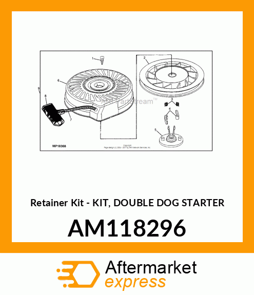 Retainer Kit - KIT, DOUBLE DOG STARTER AM118296