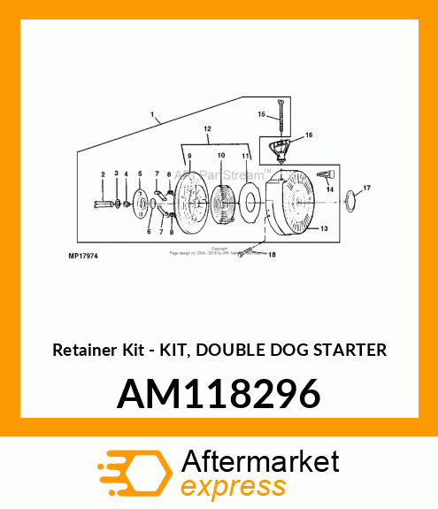 Retainer Kit - KIT, DOUBLE DOG STARTER AM118296