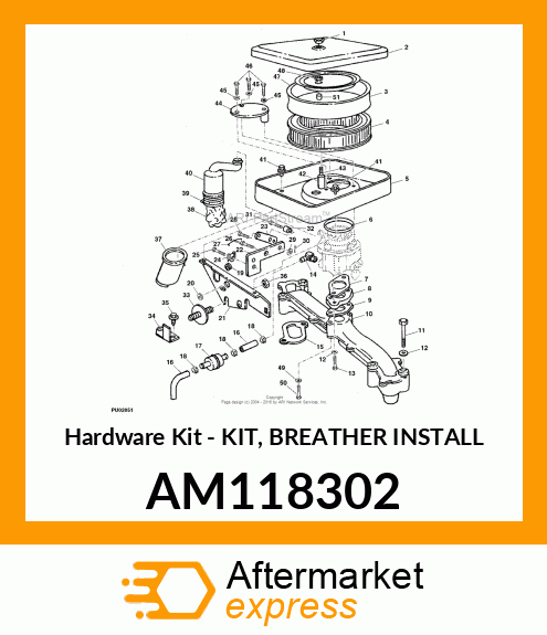 Hardware Kit - KIT, BREATHER INSTALL AM118302