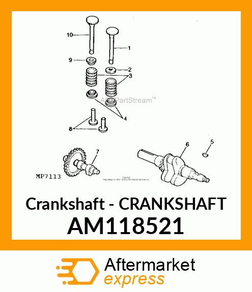 Crankshaft - CRANKSHAFT AM118521