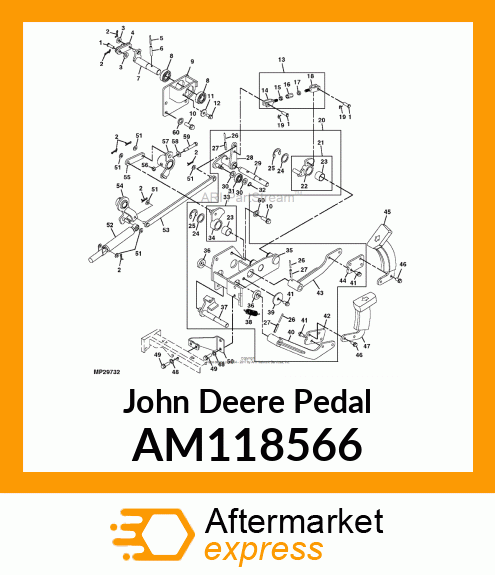 PEDAL, REVERSE TRAVEL AM118566