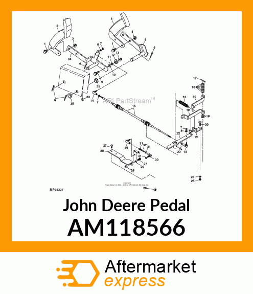 PEDAL, REVERSE TRAVEL AM118566