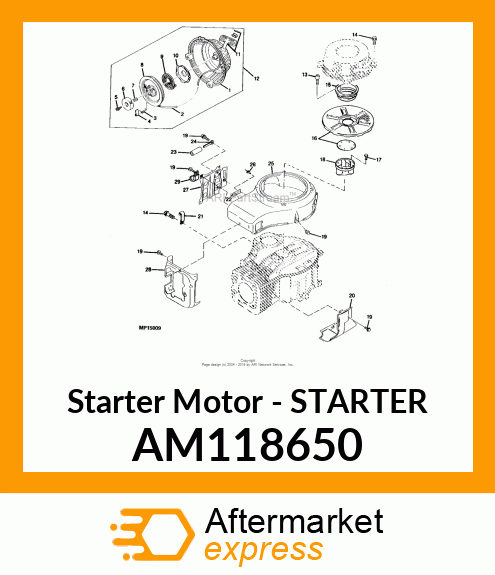 Starter Motor - STARTER AM118650