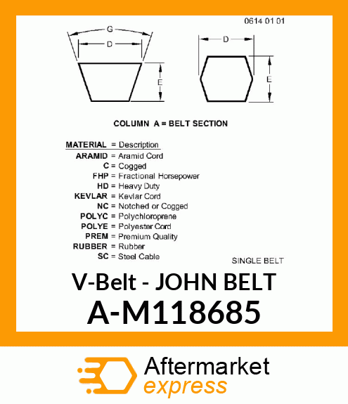 V-Belt - JOHN BELT A-M118685