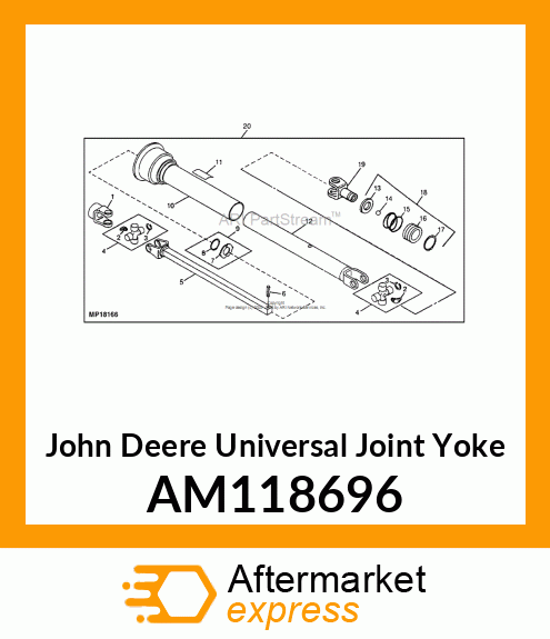 UNIVERSAL JOINT YOKE, YOKE, SPRING AM118696