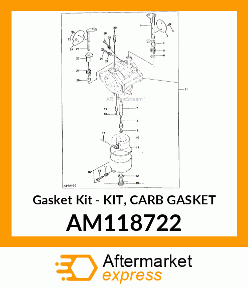 Gasket Kit - KIT, CARB GASKET AM118722