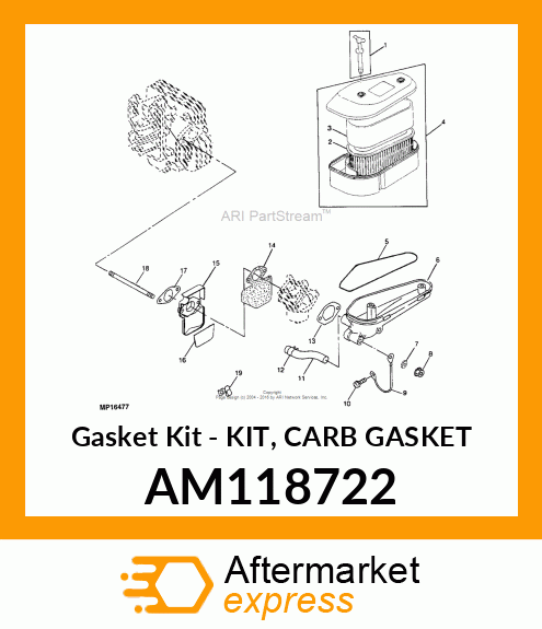 Gasket Kit - KIT, CARB GASKET AM118722