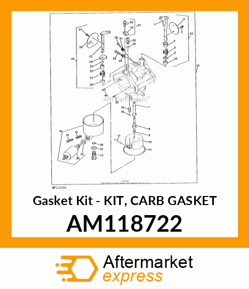 Gasket Kit - KIT, CARB GASKET AM118722