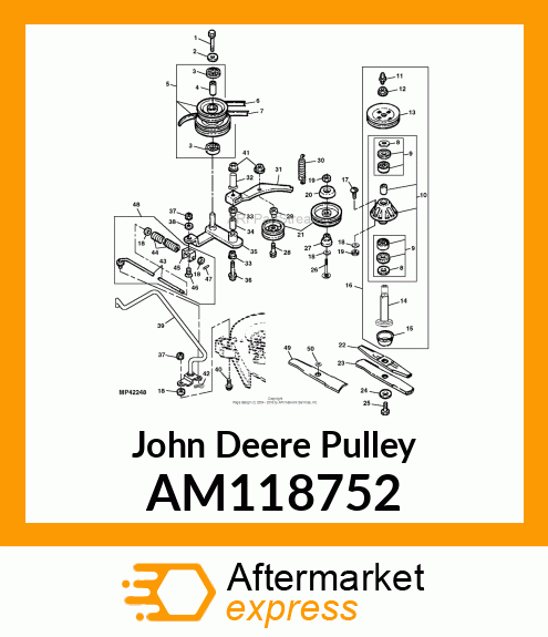 PULLEY, JACKSHEAVE, 44 DOMESTIC AM118752