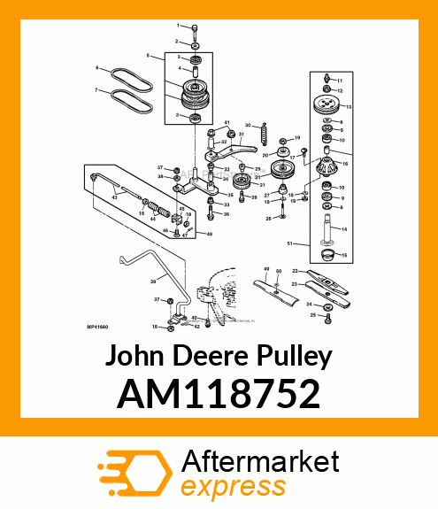 PULLEY, JACKSHEAVE, 44 DOMESTIC AM118752