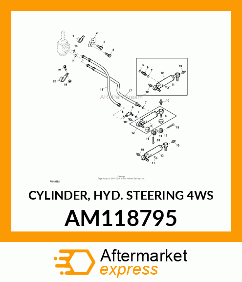 CYLINDER, HYD. STEERING (4WS) AM118795