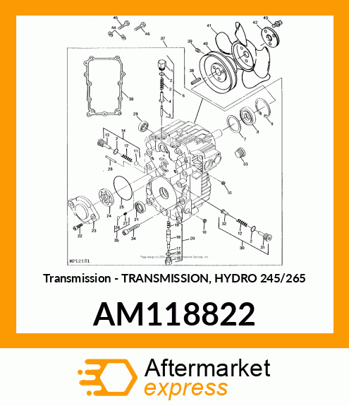 Transmission - TRANSMISSION, HYDRO 245/265 AM118822