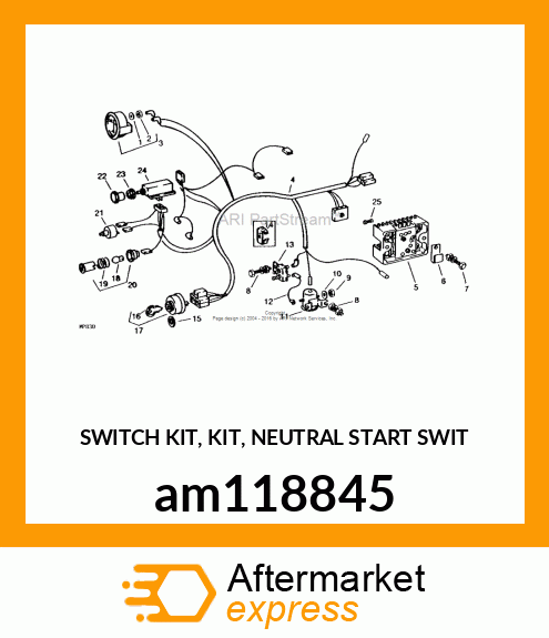 SWITCH KIT, KIT, NEUTRAL START SWIT am118845