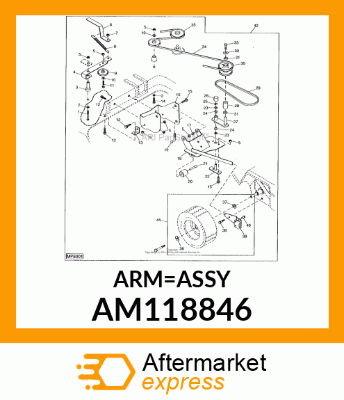 ARM, WELDED JACKSHEAVE AM118846