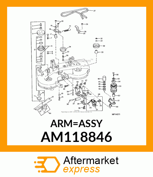 ARM, WELDED JACKSHEAVE AM118846