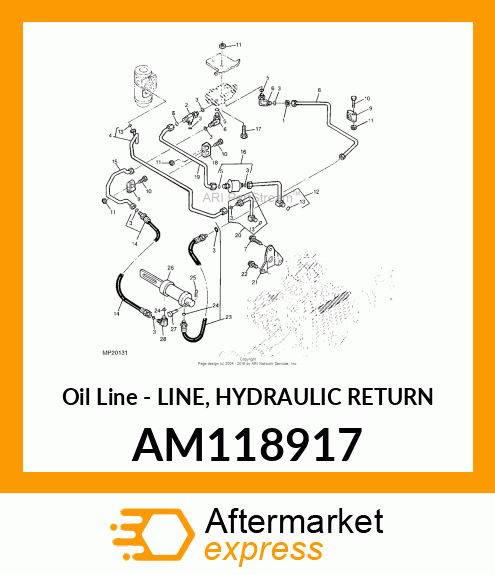 Oil Line - LINE, HYDRAULIC RETURN AM118917