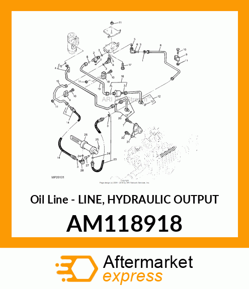 Oil Line - LINE, HYDRAULIC OUTPUT AM118918