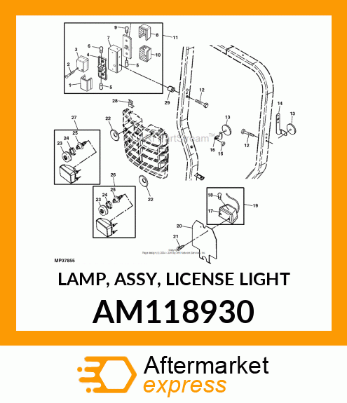 LAMP, ASSY, LICENSE LIGHT AM118930