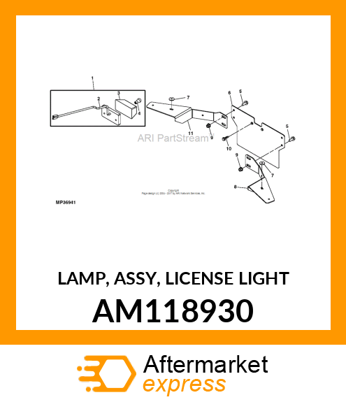 LAMP, ASSY, LICENSE LIGHT AM118930