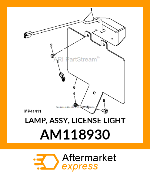 LAMP, ASSY, LICENSE LIGHT AM118930