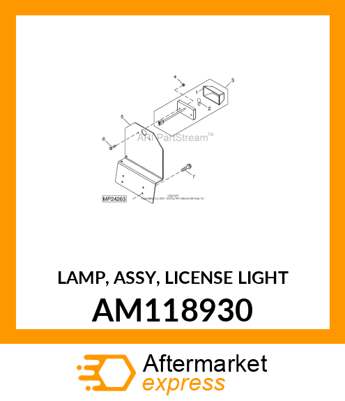 LAMP, ASSY, LICENSE LIGHT AM118930