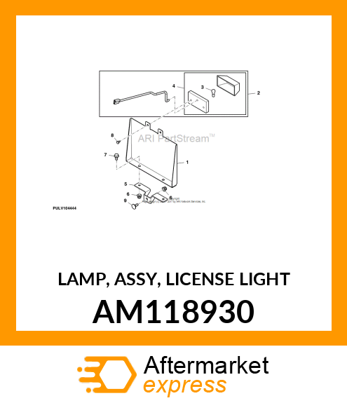 LAMP, ASSY, LICENSE LIGHT AM118930