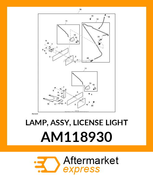 LAMP, ASSY, LICENSE LIGHT AM118930