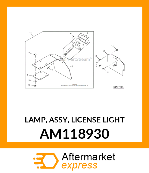 LAMP, ASSY, LICENSE LIGHT AM118930