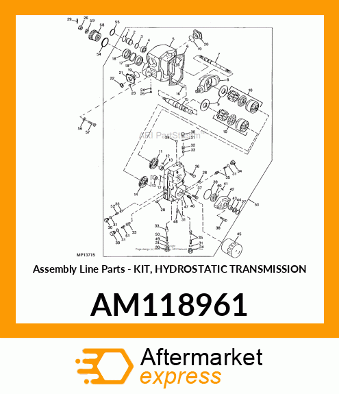 Assembly Line Parts - KIT, HYDROSTATIC TRANSMISSION AM118961