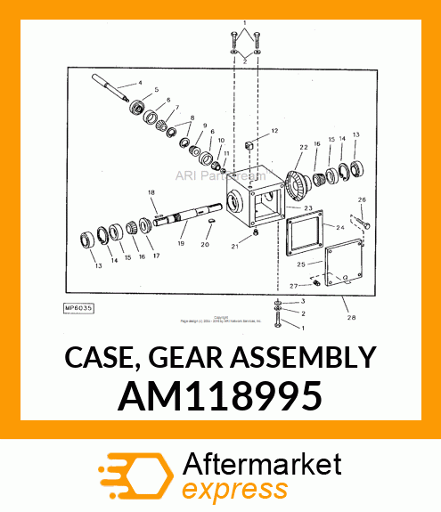 CASE, GEAR ASSEMBLY AM118995