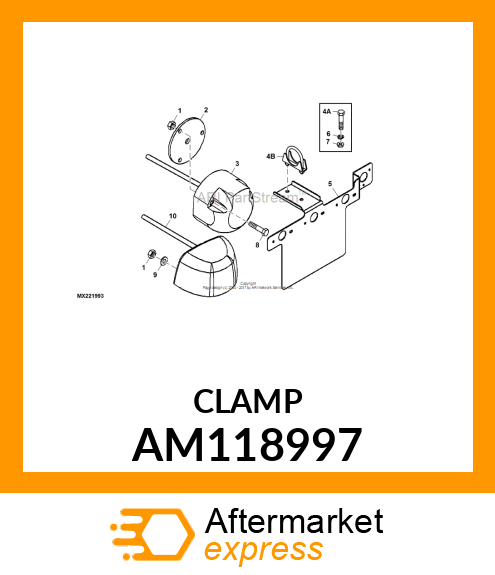 CLAMP, CLAMP, MUFFLER AM118997