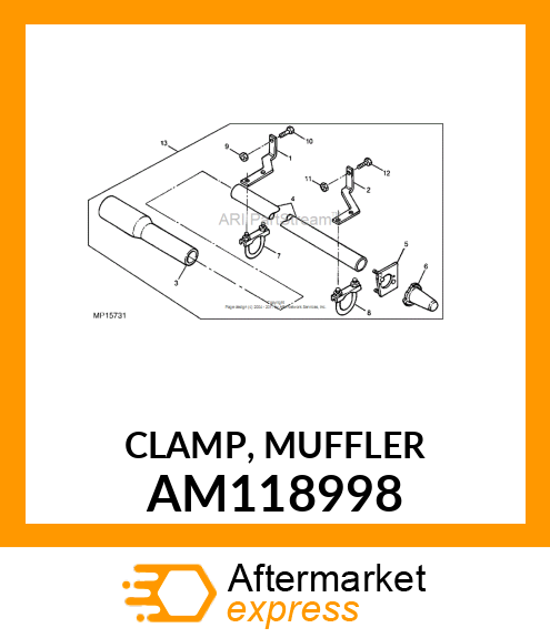 CLAMP, MUFFLER AM118998
