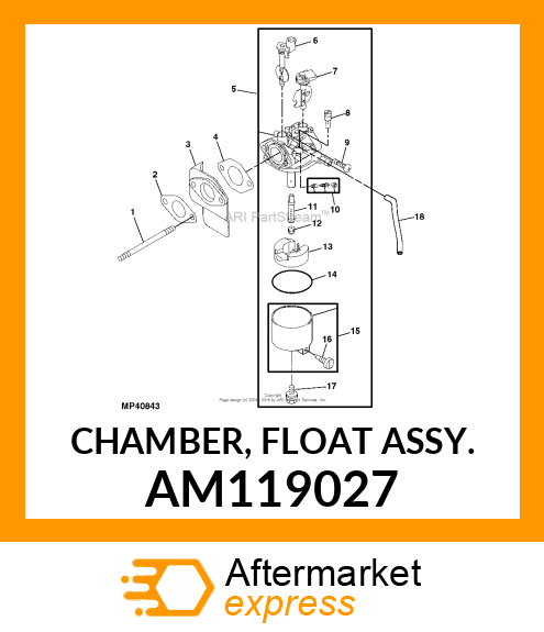 CHAMBER, FLOAT ASSY. AM119027