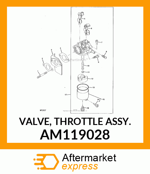 VALVE, THROTTLE ASSY. AM119028