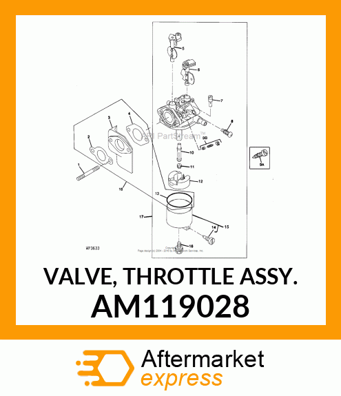 VALVE, THROTTLE ASSY. AM119028