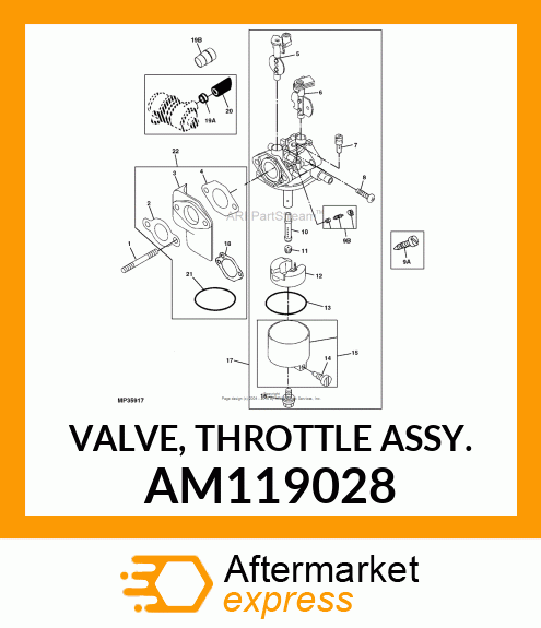 VALVE, THROTTLE ASSY. AM119028