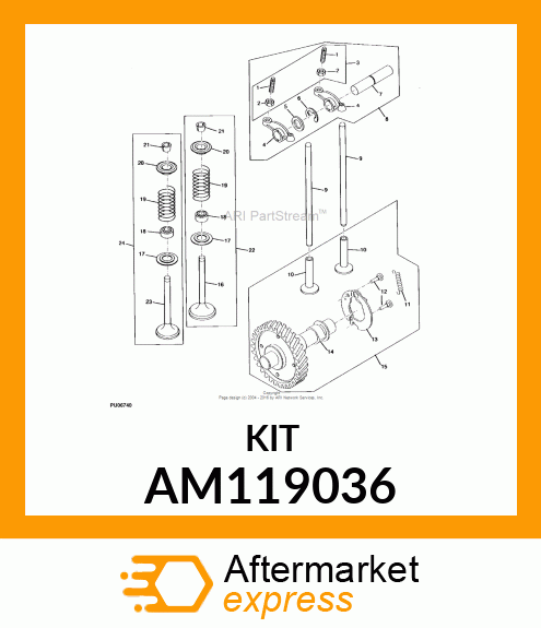 Kit - KIT, CAMSHAFT AND TAPPET AM119036