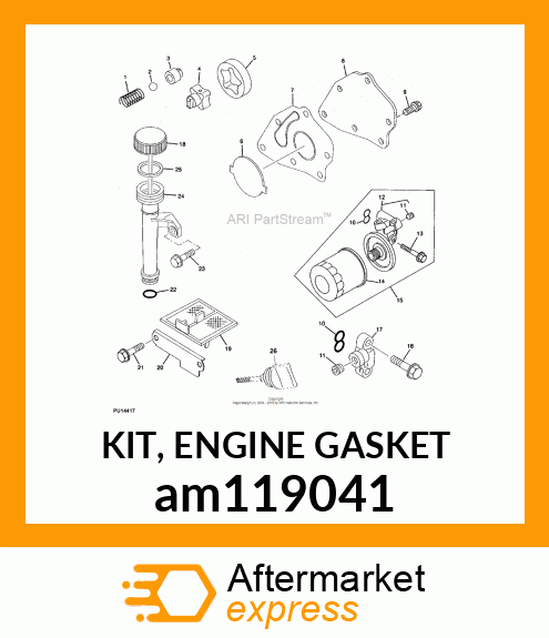 KIT, ENGINE GASKET am119041