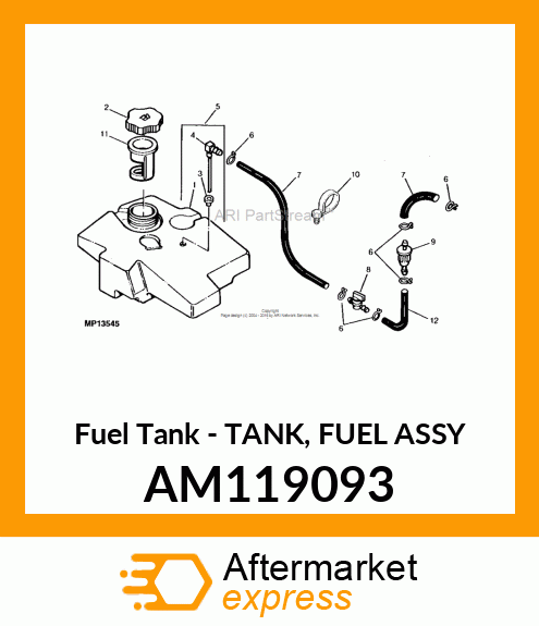 Fuel Tank - TANK, FUEL ASSY AM119093