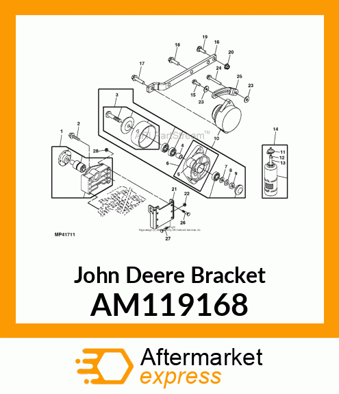 BRACKET, FAN DRIVE COMPLETE(EXPORT) AM119168