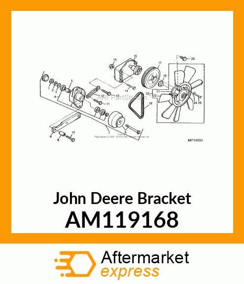 BRACKET, FAN DRIVE COMPLETE(EXPORT) AM119168