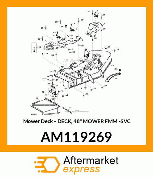 Mower Deck - DECK, 48" MOWER FMM -SVC AM119269