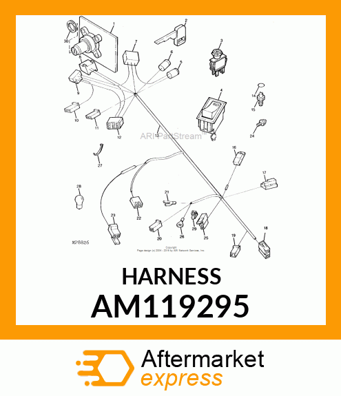 Wiring Harness - HARNESS, WIRING A/C AM119295