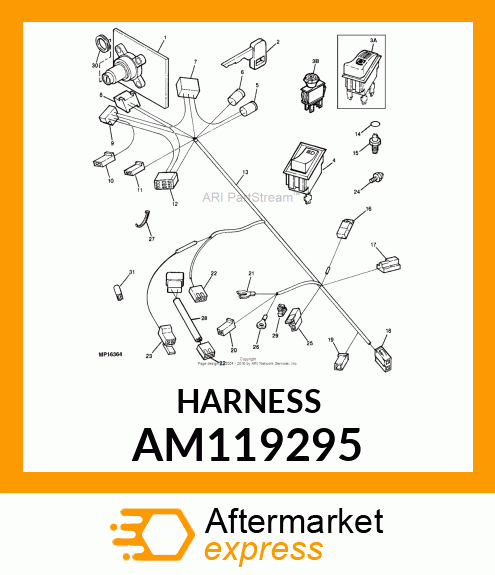 Wiring Harness - HARNESS, WIRING A/C AM119295