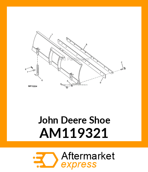 SHOE, WELDED SKID AM119321