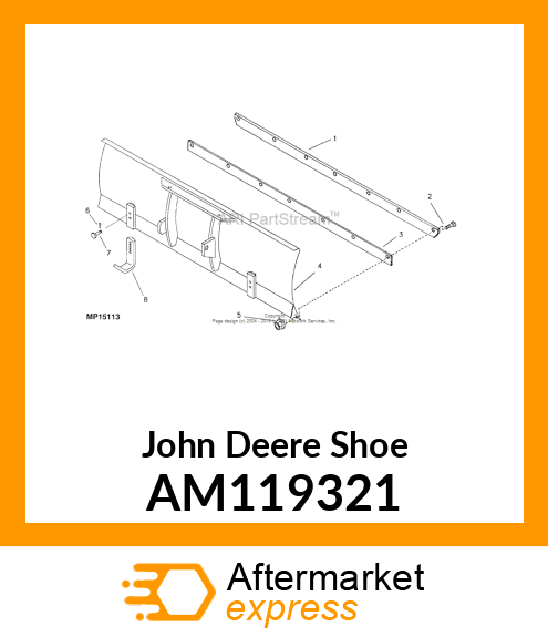 SHOE, WELDED SKID AM119321