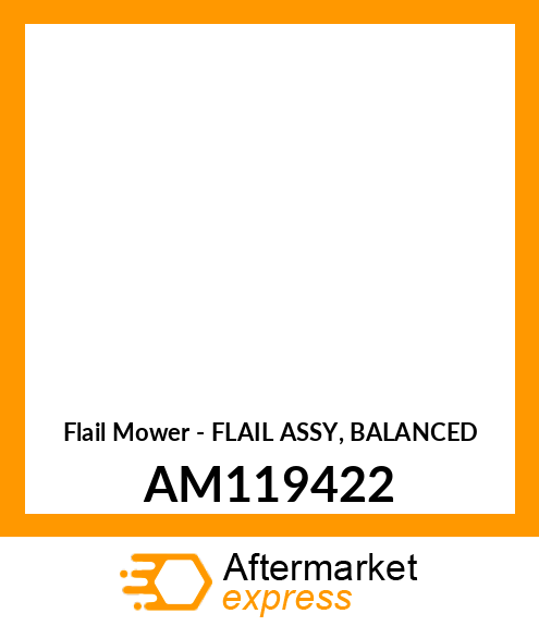 Flail Mower - FLAIL ASSY, BALANCED AM119422