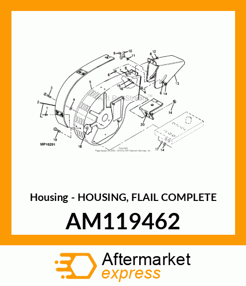 Housing - HOUSING, FLAIL COMPLETE AM119462