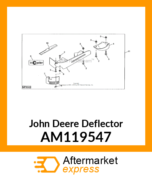 DEFLECTOR, WELDED LH AM119547